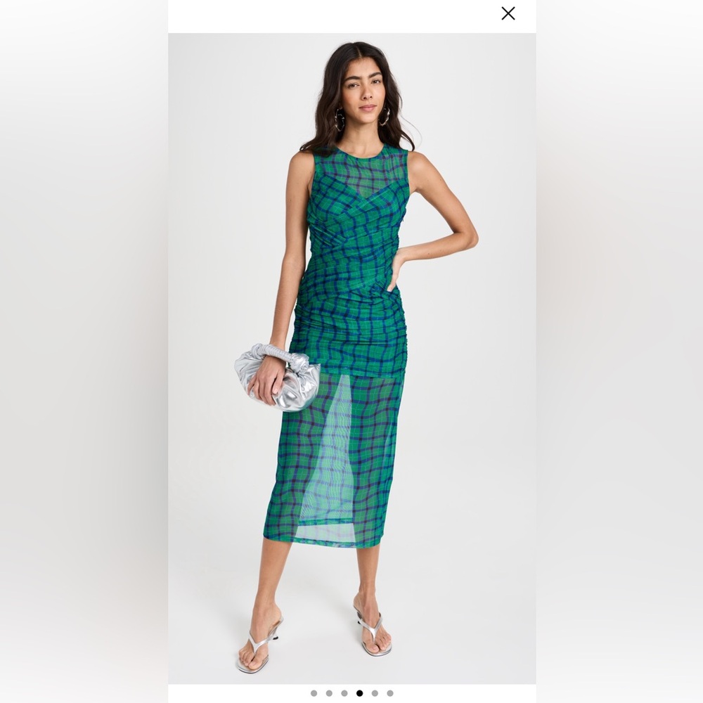 Simon Miller green checkered dress